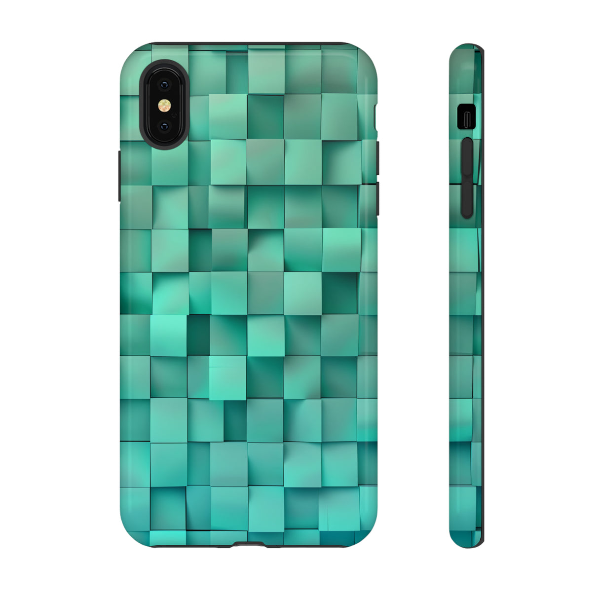 Teal Tranquility: Square Gradient - Protective Phone Case