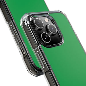 Pigment Green | Handyhülle für iPhone (Clear Impact Case - Magnetisch) 