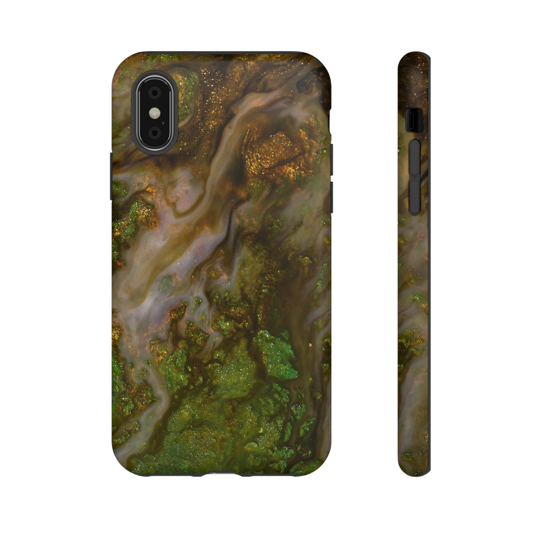 Smaragd Green Ink Art - Protective Phone Case