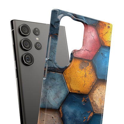 Rustic Geometric Tiles - Slim Samsung S23 Phone Case