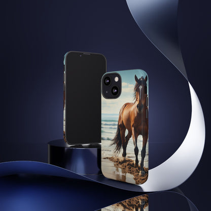 Horse Gallops Shoreline - iPhone Case