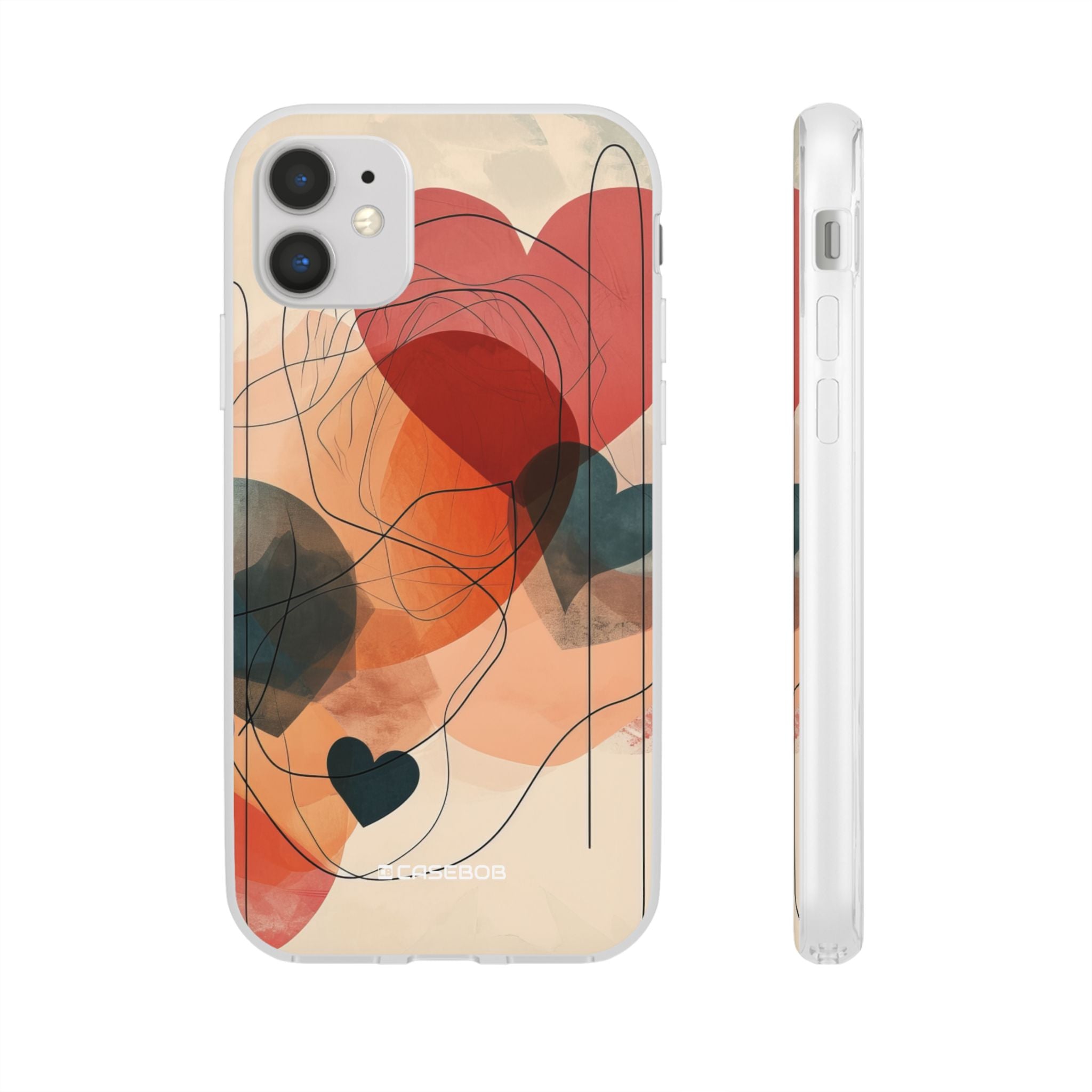 Abstract Heart Harmony - Flexi iPhone 16 Phone Case