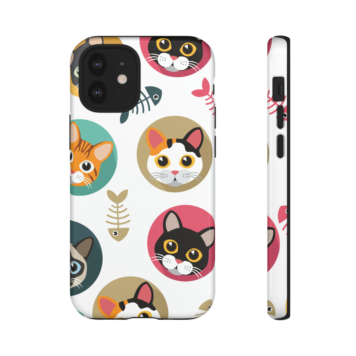 Cats Fishbone - Protective Phone Case