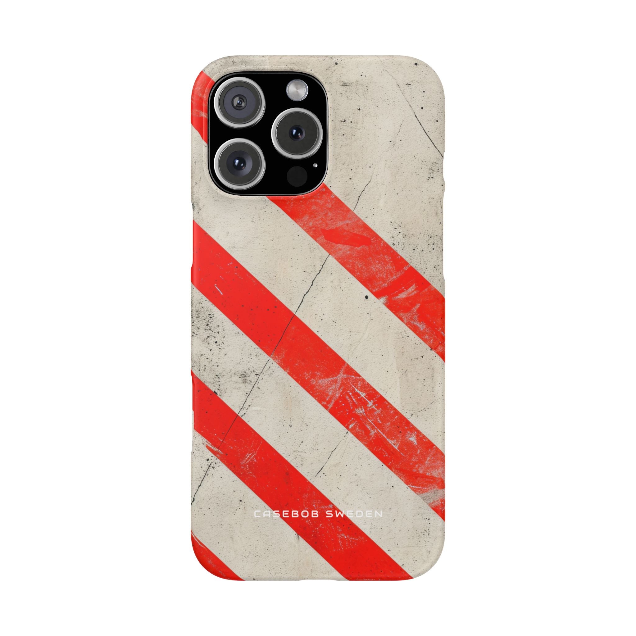 Striker Crimson Stripes iPhone 16 - Schlanke Handyhülle