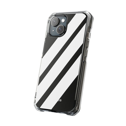 Diagonal Stripes Contrast iPhone 15 Case - Impact