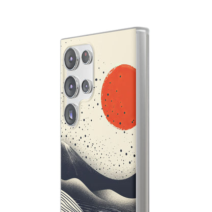 Red Sun Over Flowing Horizons Samsung S23 - Flexi Phone Case