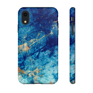 Blue Marble Background - Protective Phone Case