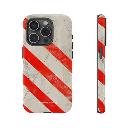 Striker Crimson Stripes iPhone 15 - Tough Phone Case