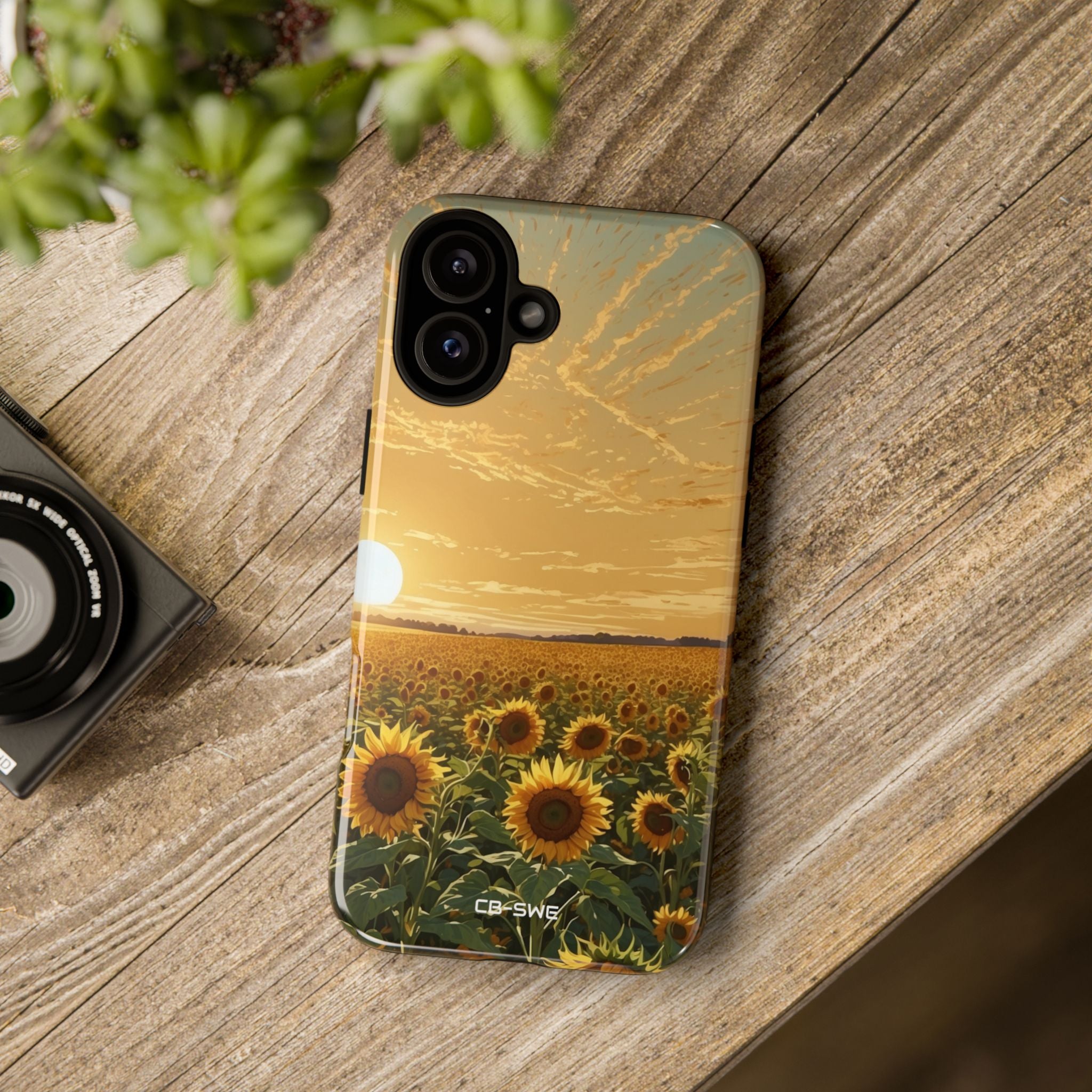 Sunflowers Embrace Sunset - iPhone Case