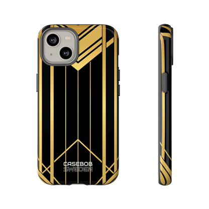 Golden Geometric Symphony iPhone 14 - Tough