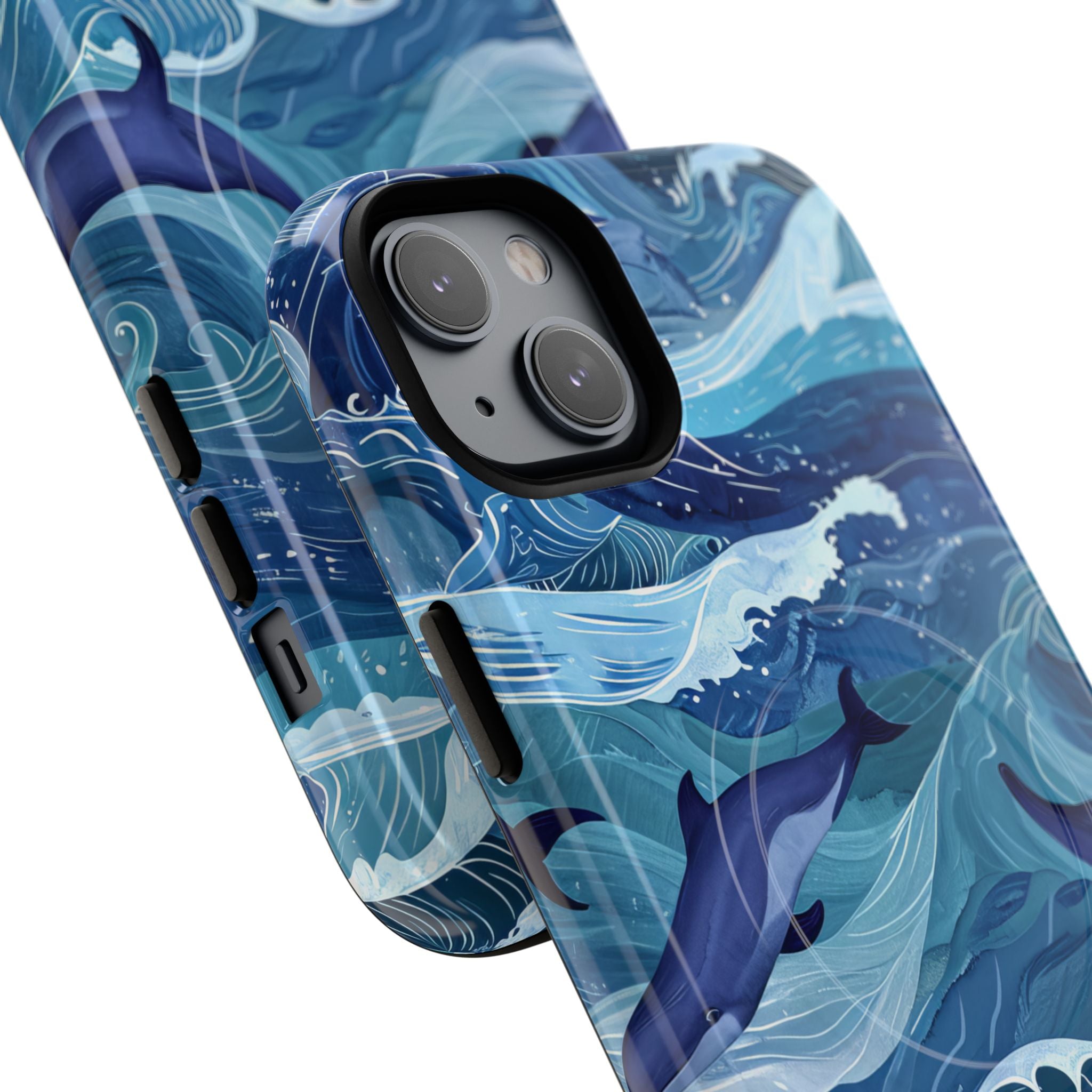 Dolphin Waves iPhone 14 Plus Case - Tough+