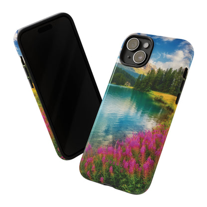 Azure Alpine Lake Phone Case - Protective Phone Case