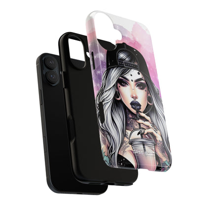 Silver Sip Nebula iPhone 16 Plus Case - Tough+