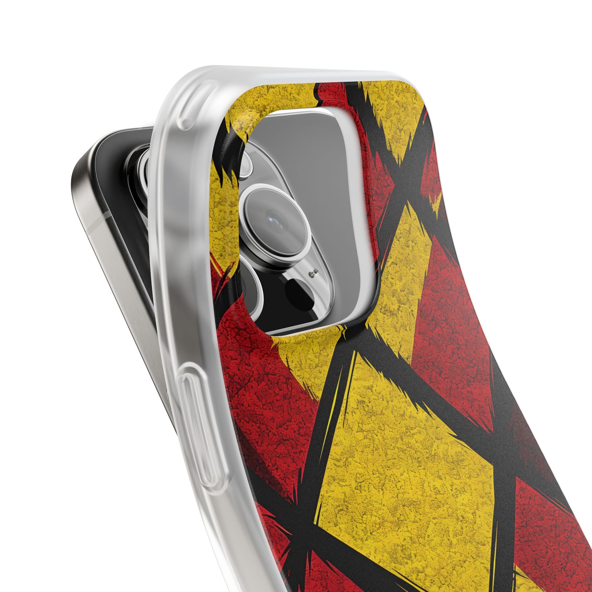 Cracked Diamond Grid iPhone 16 Pro - Soft Case