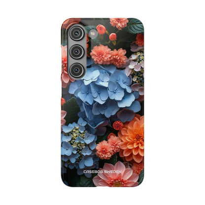 Blue Floral Bliss - Slim Samsung S23 Phone Case