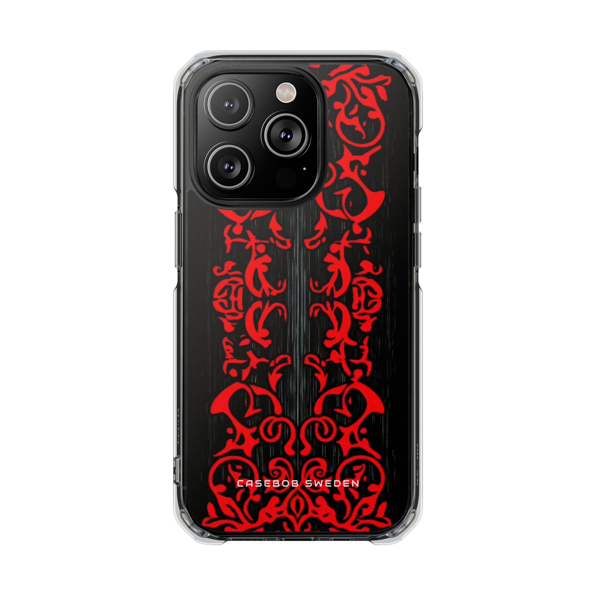 Gothic Crimson Symmetry iPhone 14 - Clear Impact Phone Case