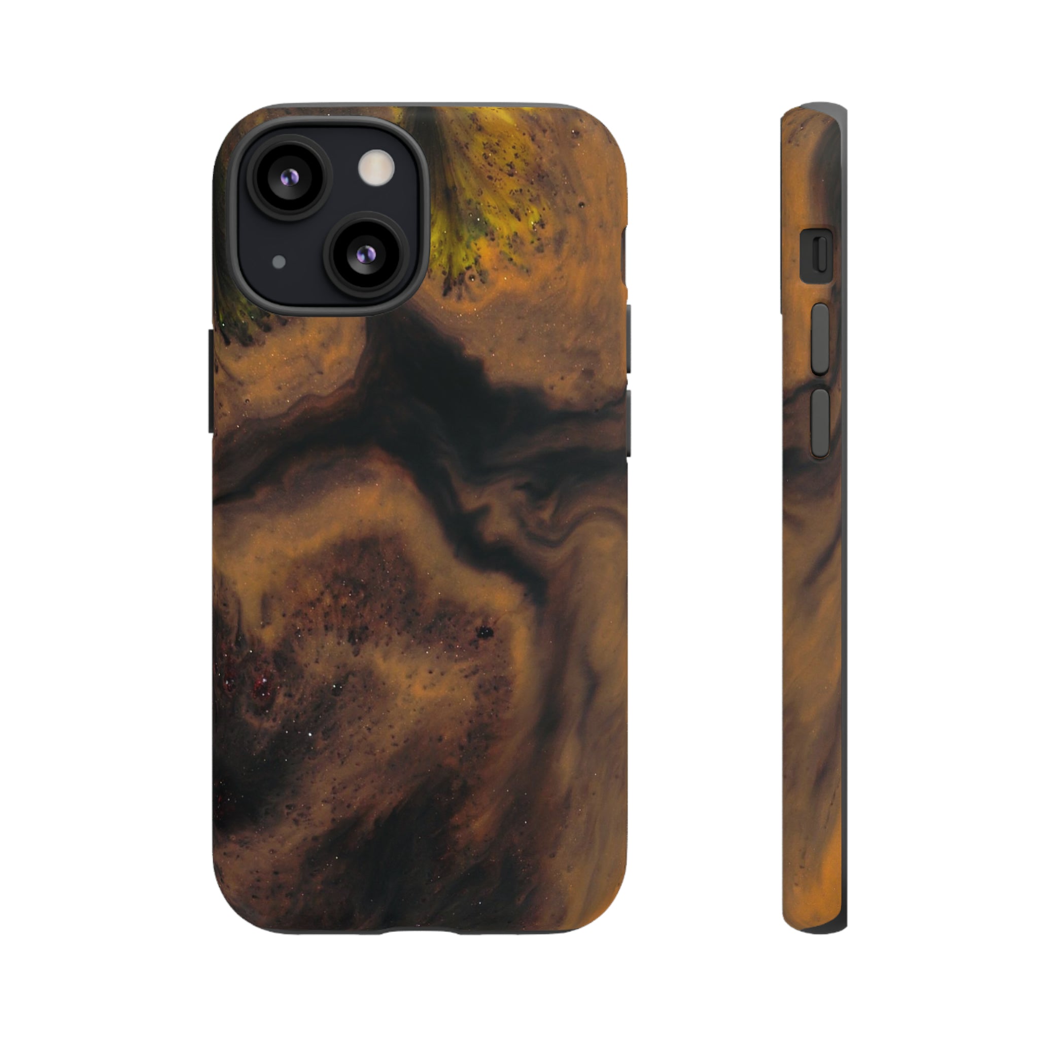 Brown Earth Ink Art - Protective Phone Case