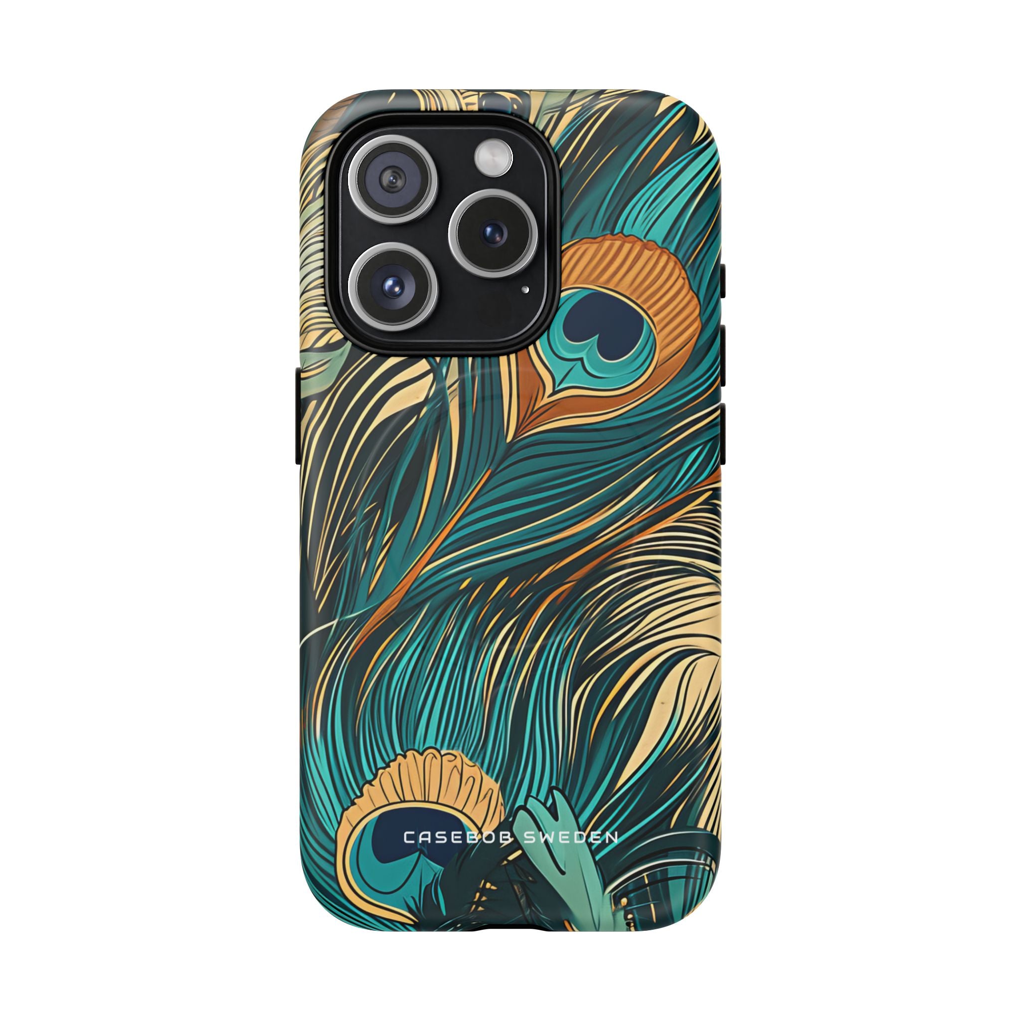 Art Nouveau Peacock Elegance iPhone 15 | Tough+ Phone Case