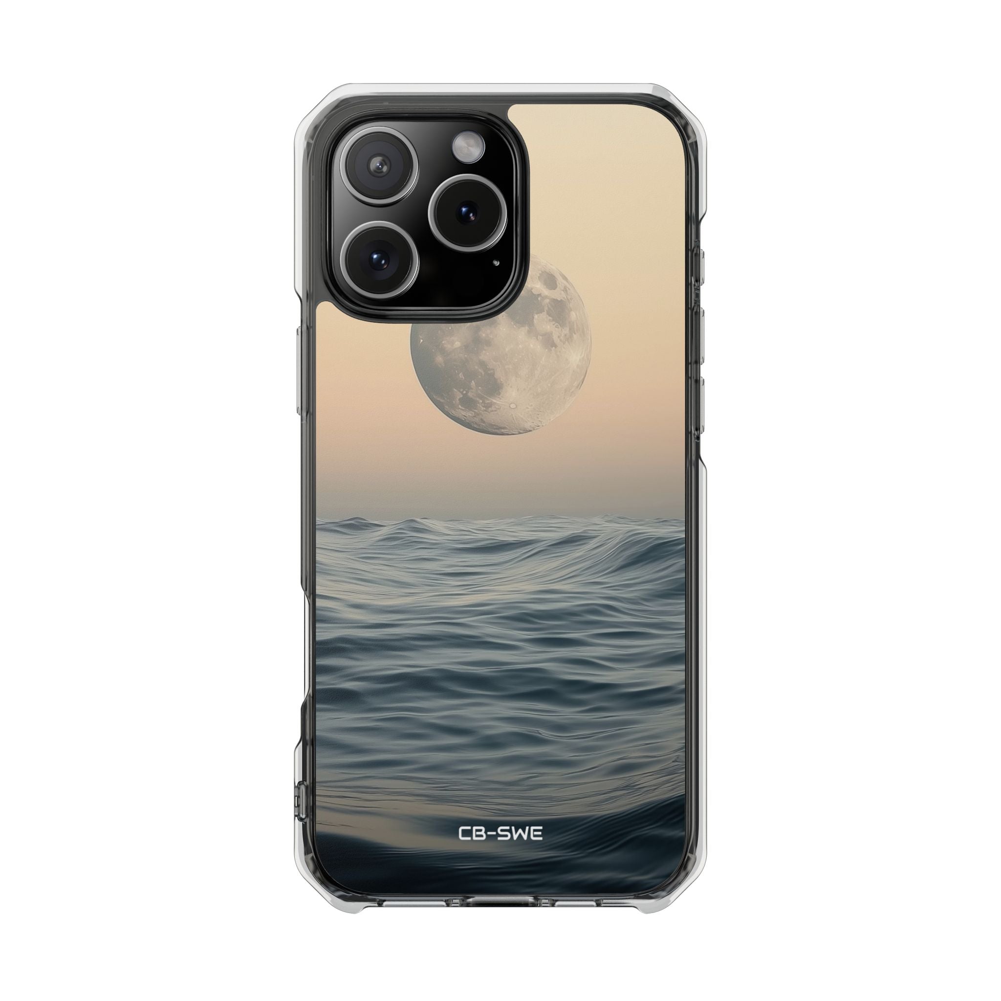 Moon Illuminates Waves iPhone Case - Impact
