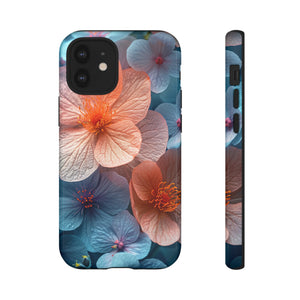 Bright Blue Floral Serenity - Protective Phone Case