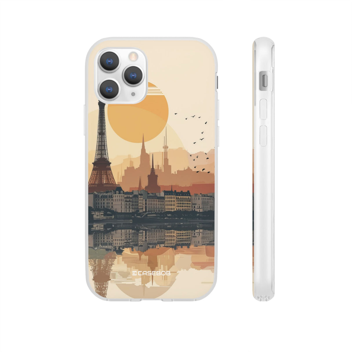 Parisian Sunset Serenity | Flexible Phone Case for iPhone