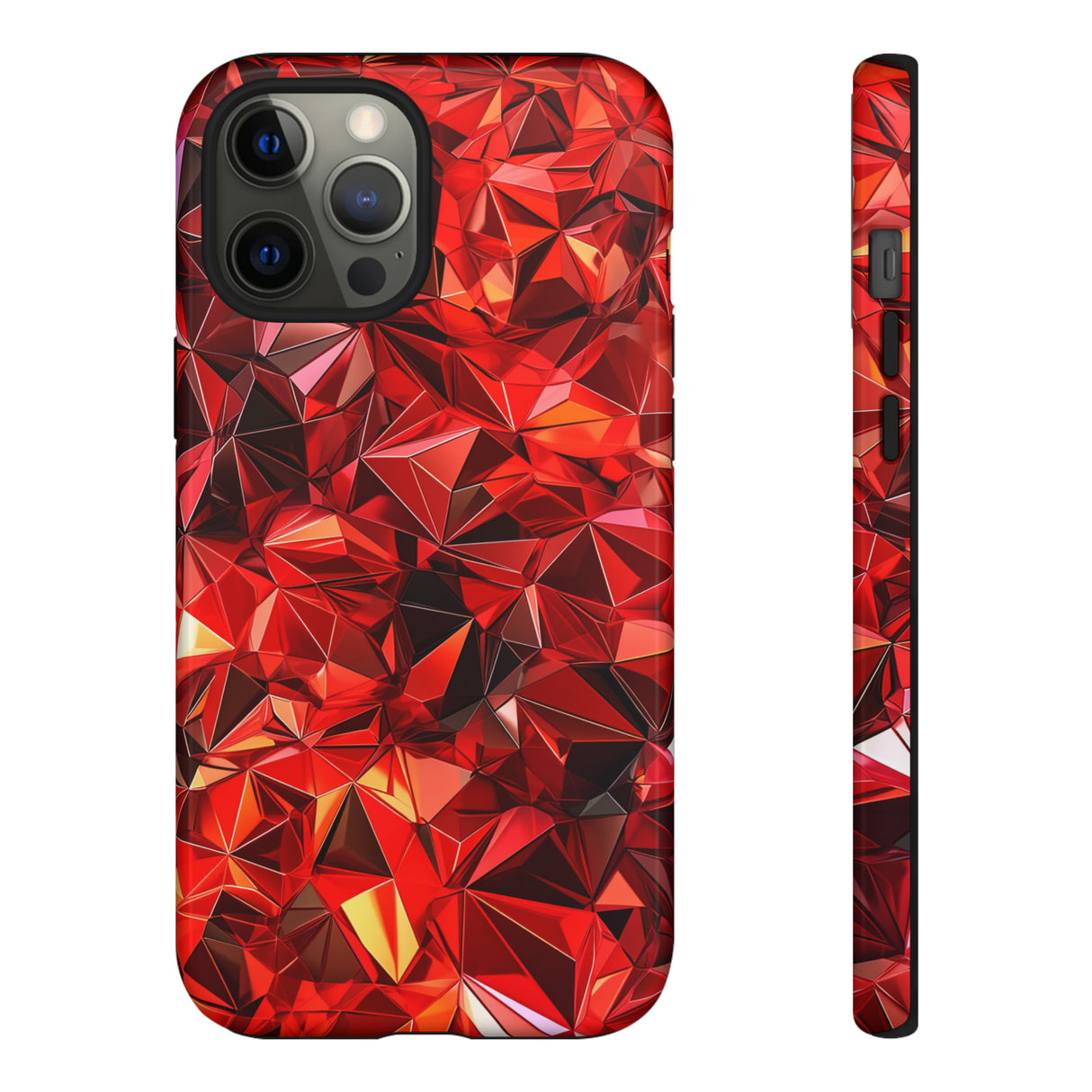 Geometric Red Fusion - Protective Phone Case