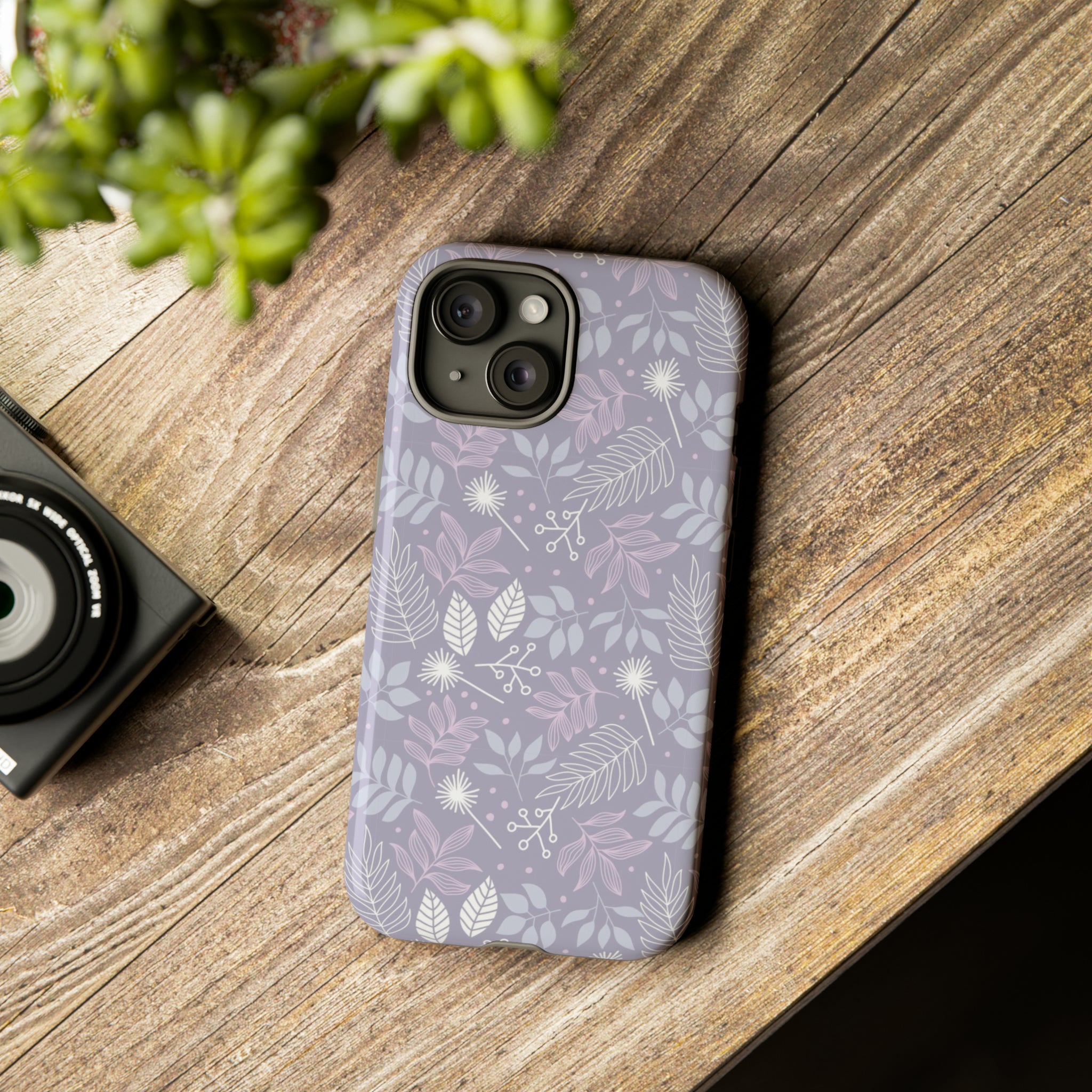 Purple Mona Leaf - Protective Phone Case