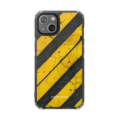 Yellow Stripe Distress iPhone 14 Case - Impact