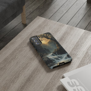 Moonlit Waterfall Silence - Protective Phone Case