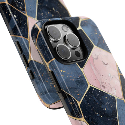 Golden Mosaic iPhone 16 Pro Max Case - Tough