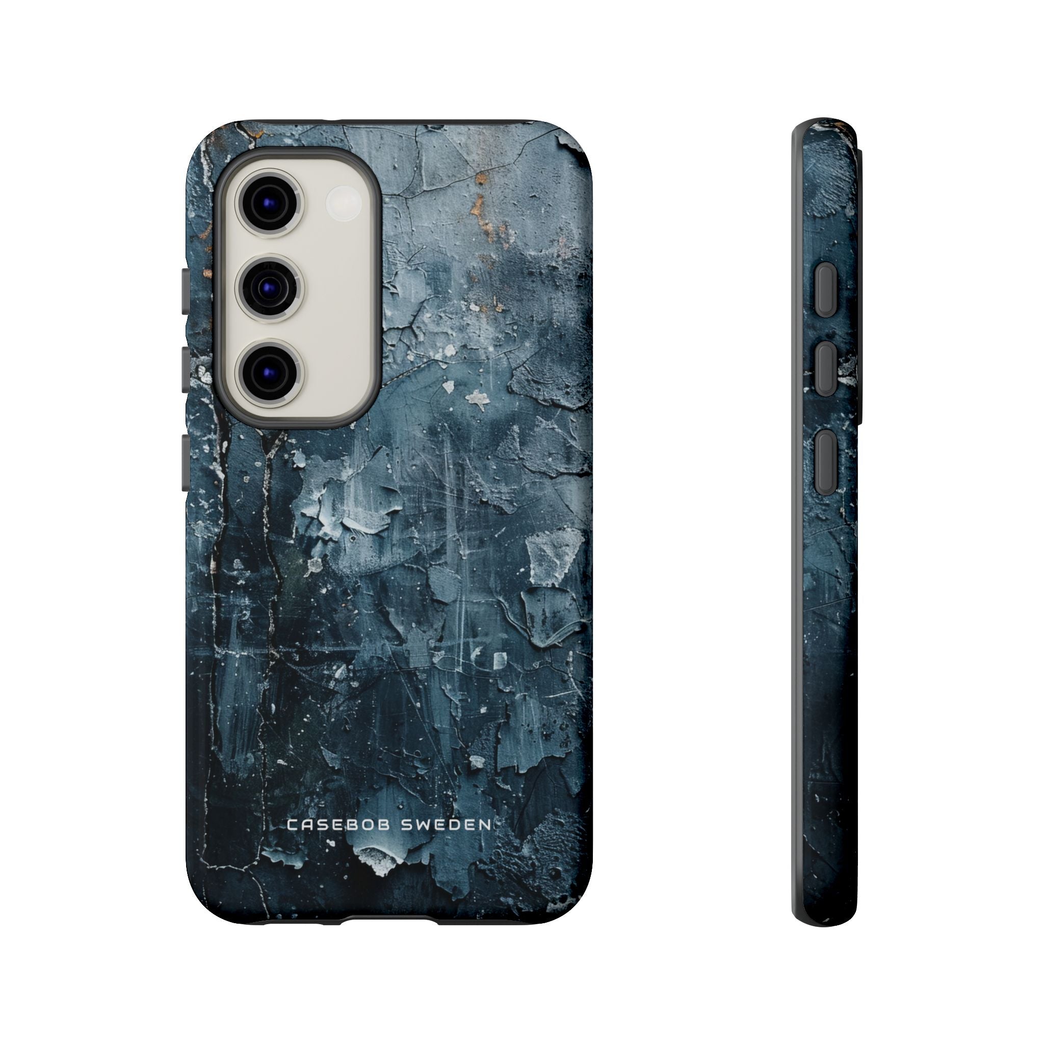 Weathered Blue Tapestry with Cracked Layers Samsung S23 - Tough Phone Case