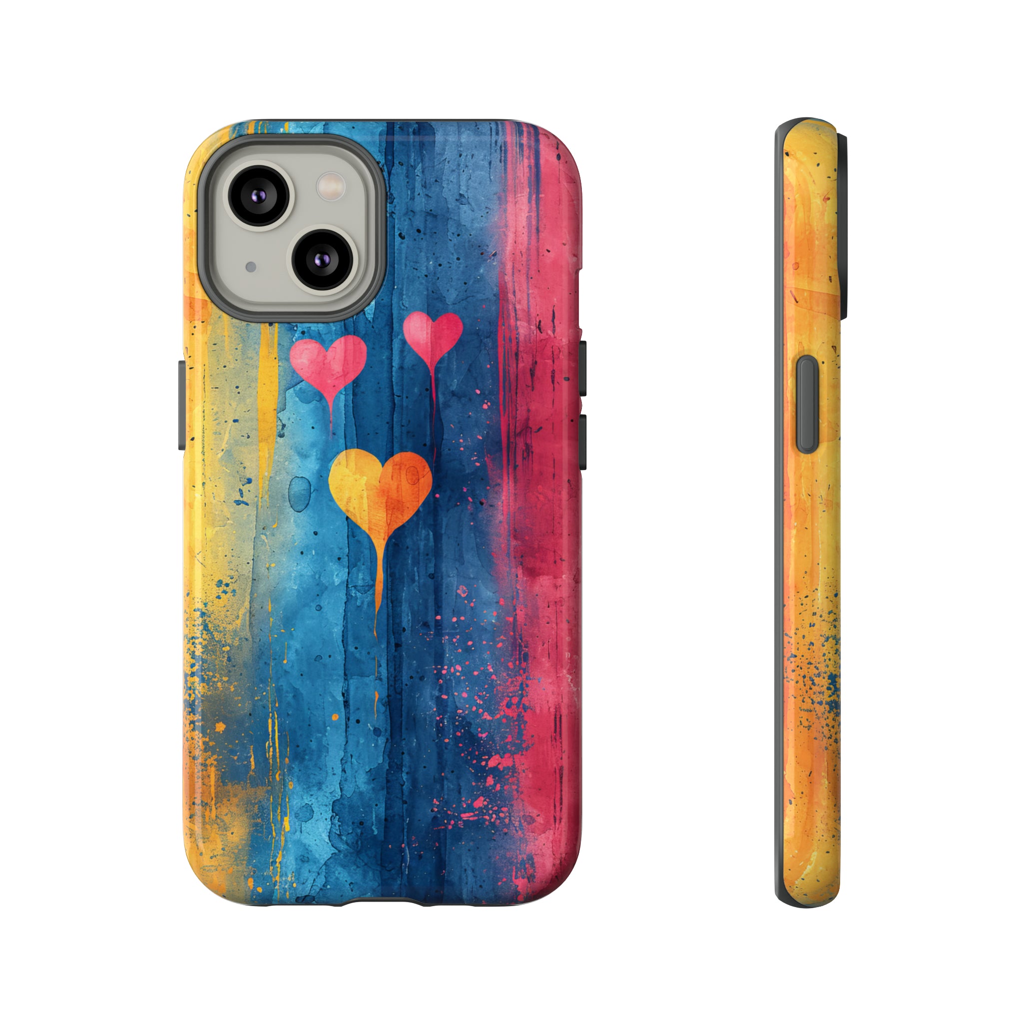 Watercolor Stripe Bliss - Protective Phone Case