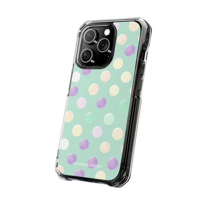 Pastel Polka Dots - Clear Impact iPhone 14 Phone Case