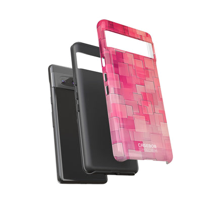 Layered Pink Geometry Google Pixel 7 - Tough