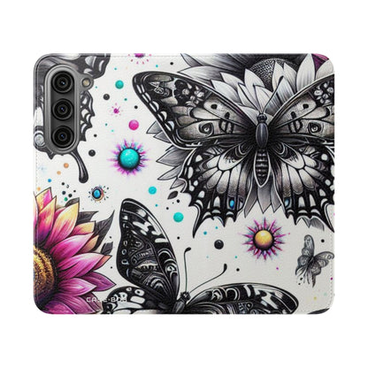 Monochrome Flutter - Samsung S23 Case - Wallet