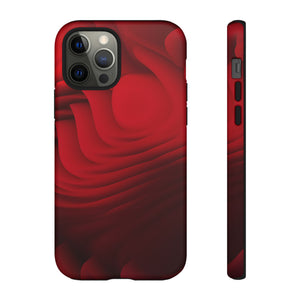 Red Center Waves - Protective Phone Case