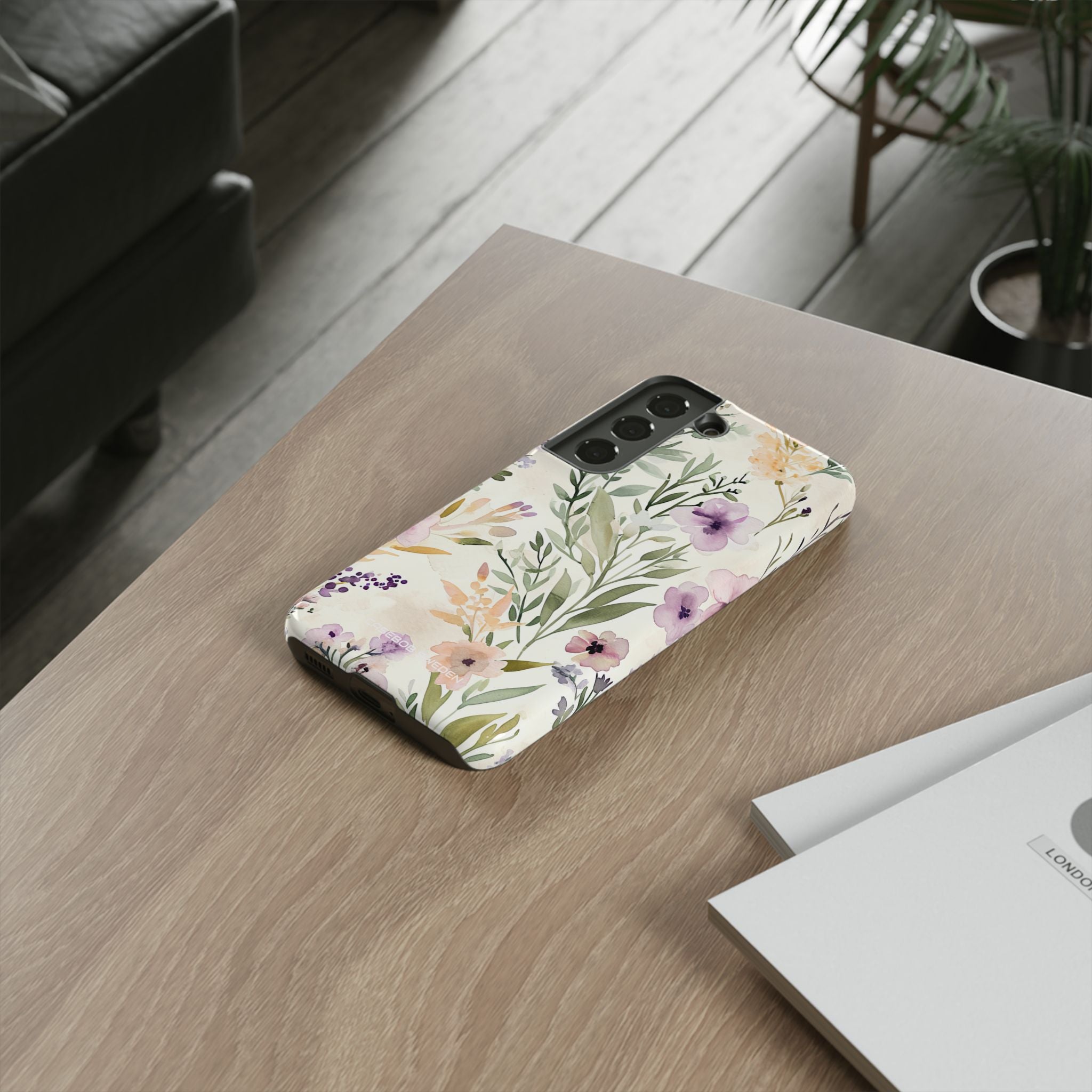 Soft Green Lavender Floral Pattern - Tough Samsung S22 Phone Case