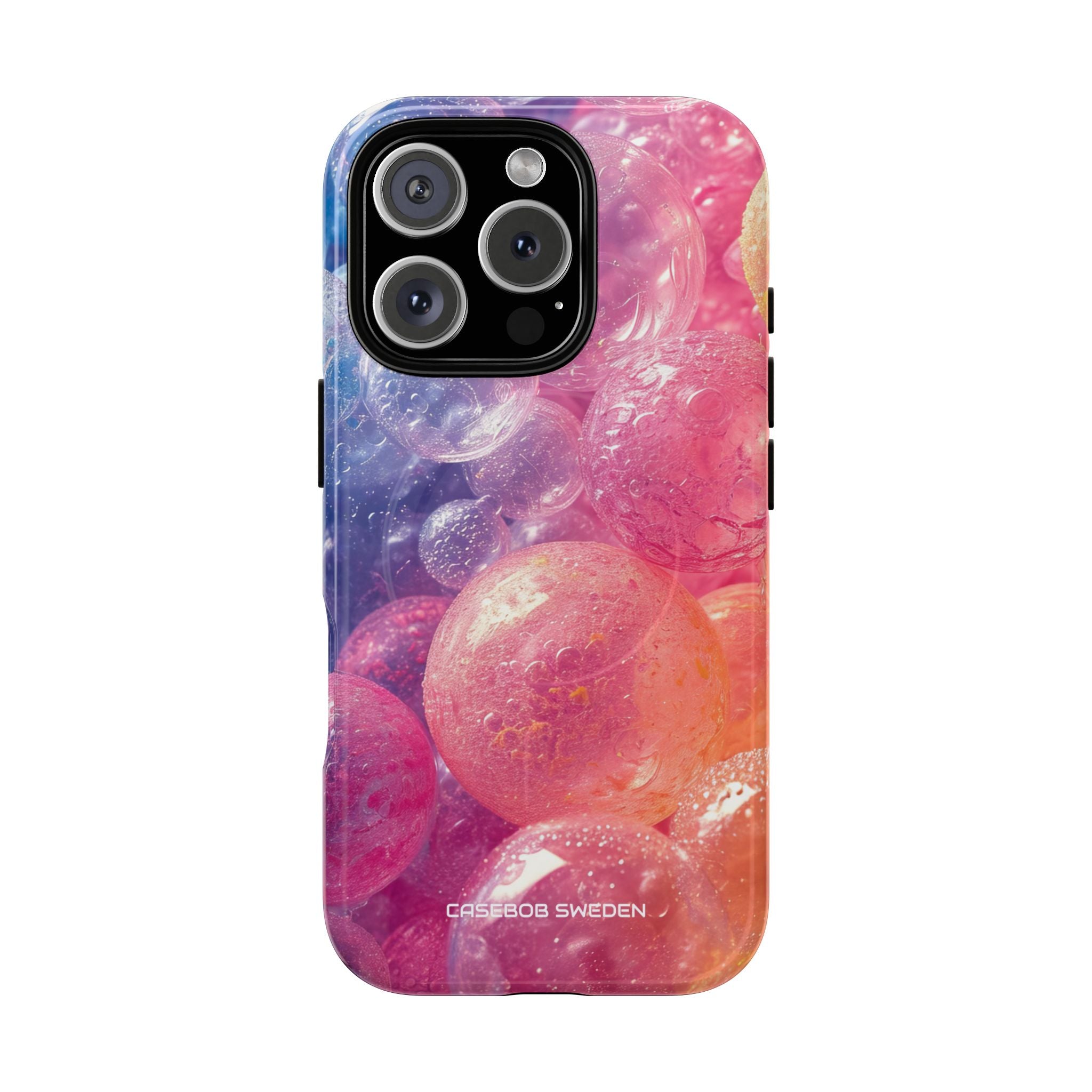 Pink Blue Glossy Spheres - Tough + MagSafe® iPhone 16 Phone Case