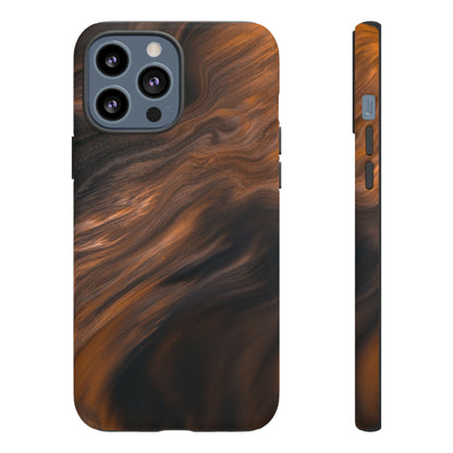 Brown Mist Ink Art iPhone Case (Protective) iPhone 13 Pro Max Matte Phone Case