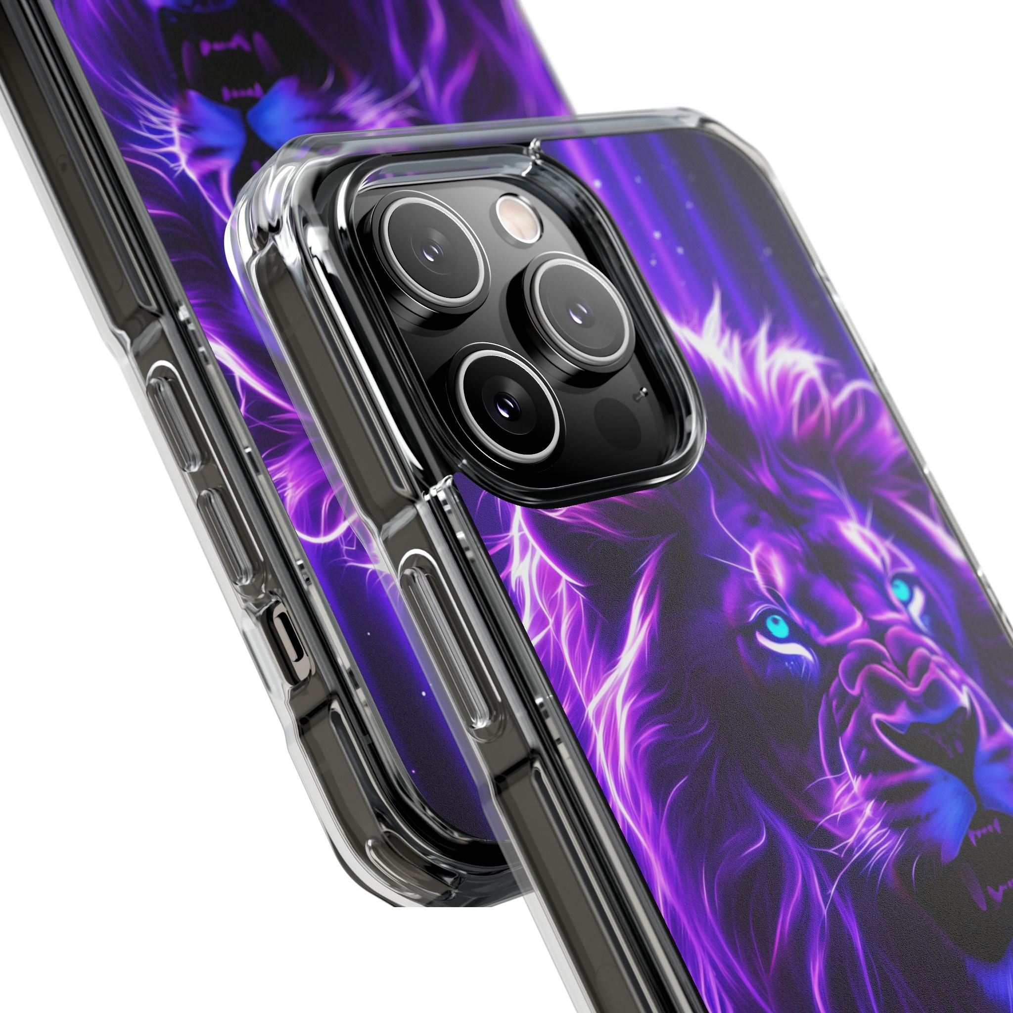 Neon Lion Majesty iPhone Case - Impact
