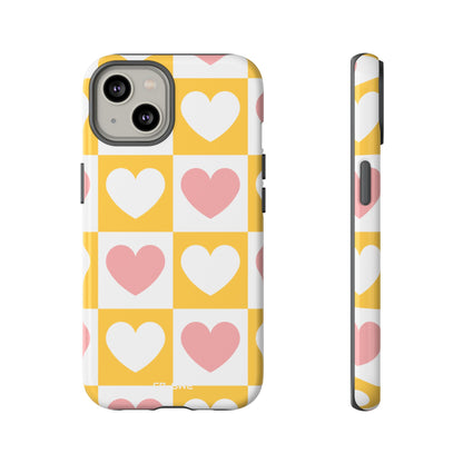 Heart Grid Harmony - iPhone Case