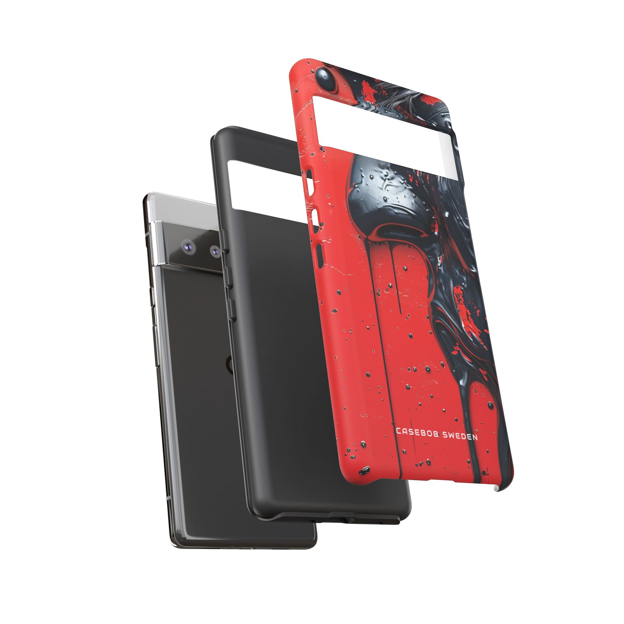 Textured Crimson Bloom Google Pixel 6 - Tough Phone Case