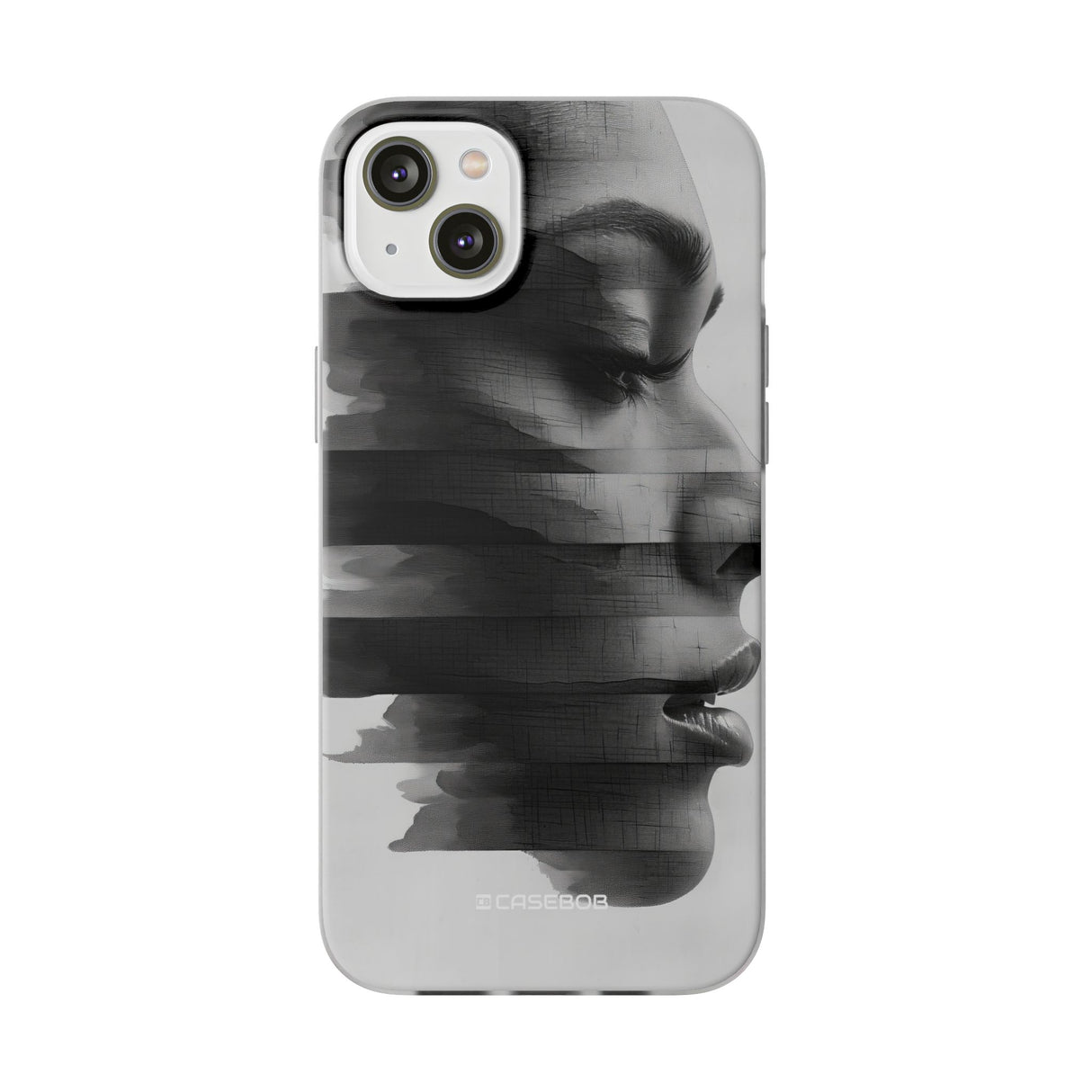 Abstract Glitch Portrait | Flexible Phone Case for iPhone