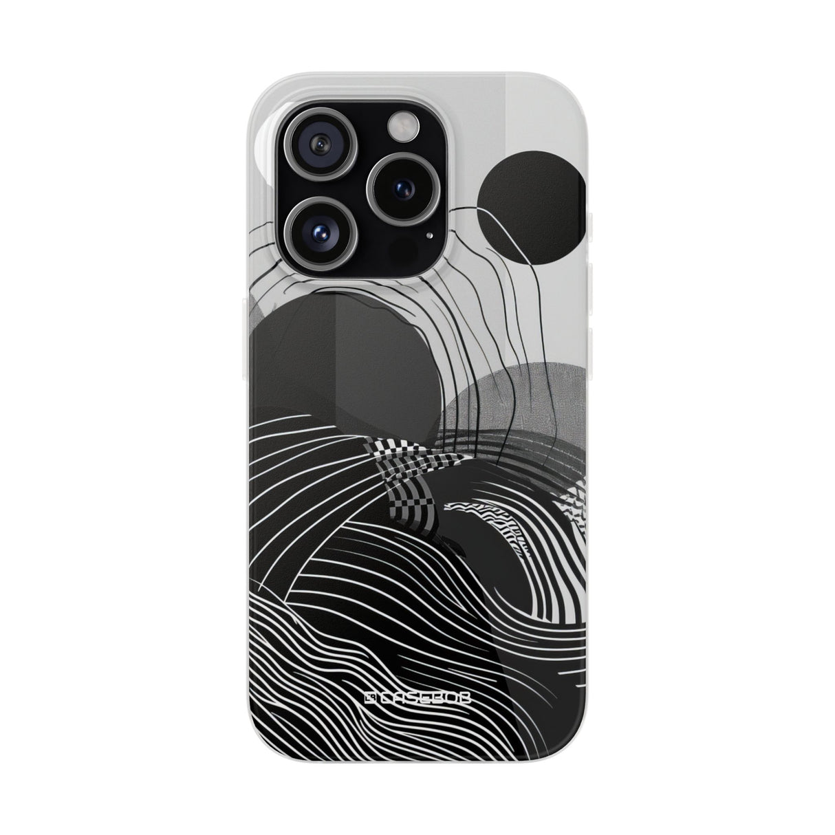 Monochrome Dynamics | Flexible Phone Case for iPhone