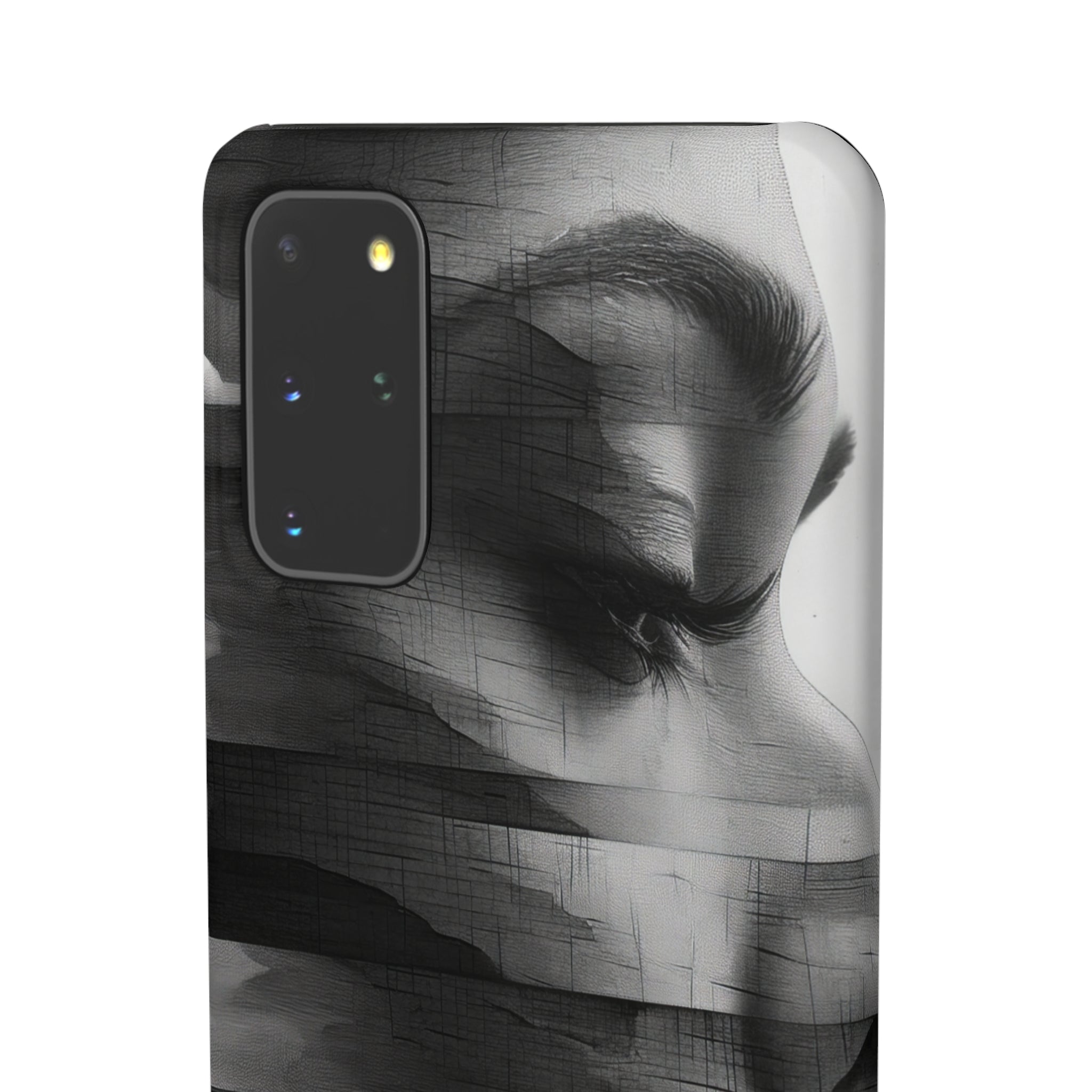 Abstract Glitch Portrait | Slim Phone Case for Samsung