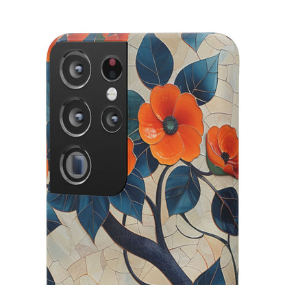 Orange Blossoms Mosaic Harmony Samsung S21 - Slim Phone Case