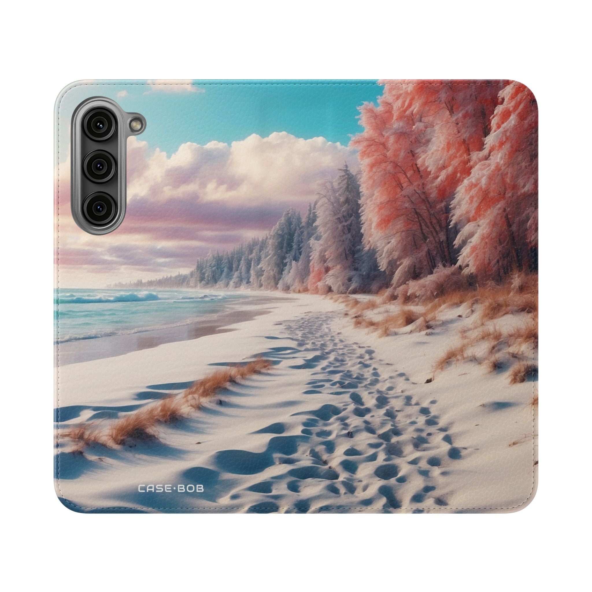 Snowy Footprints - Samsung S23+ Case - Wallet