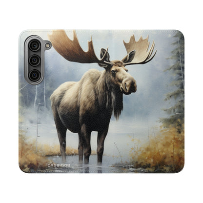Misty Moose Reflection - Samsung S23 Case - Wallet
