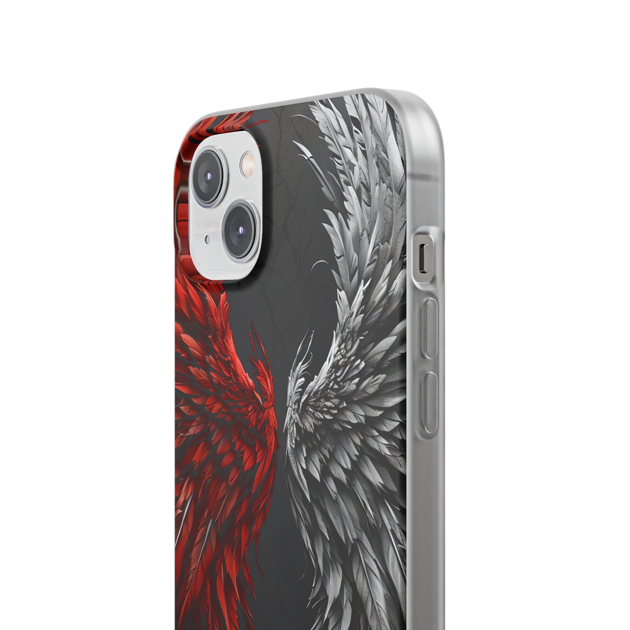 Crimson White Wings iPhone 14 Plus Case - Soft