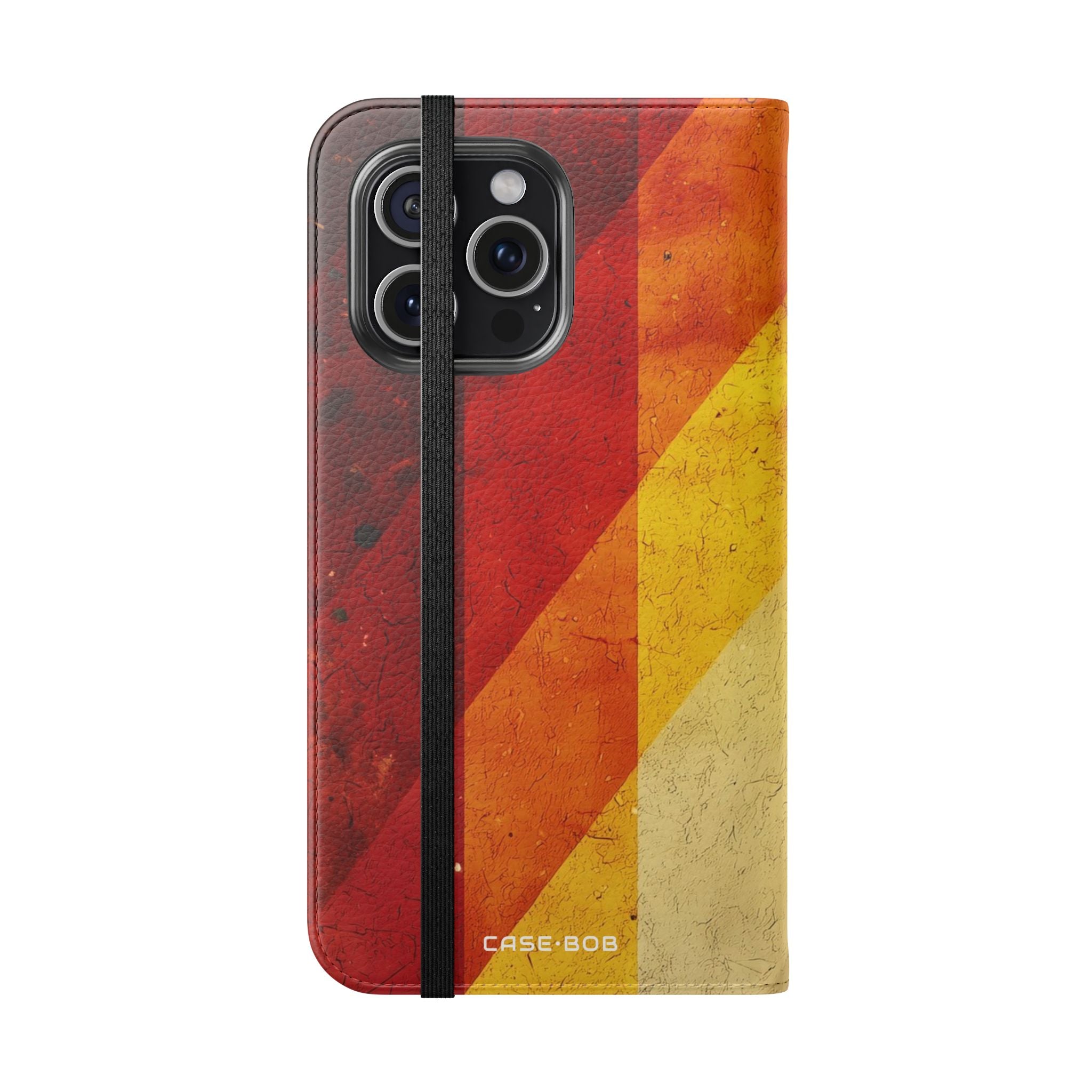 Crimson Stripes - iPhone 15 Pro Max Case - Wallet